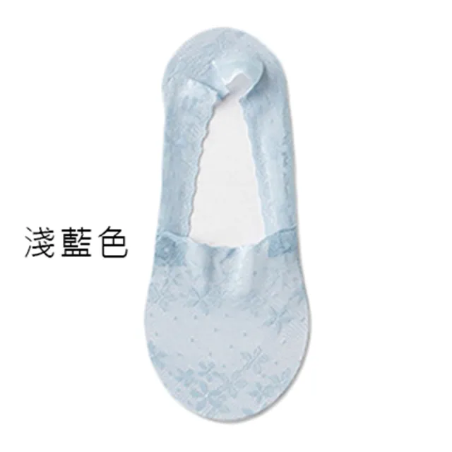 【OT SHOP】透膚蕾絲淺口隱形襪M1218(精梳棉襪底 腳跟止滑矽膠)