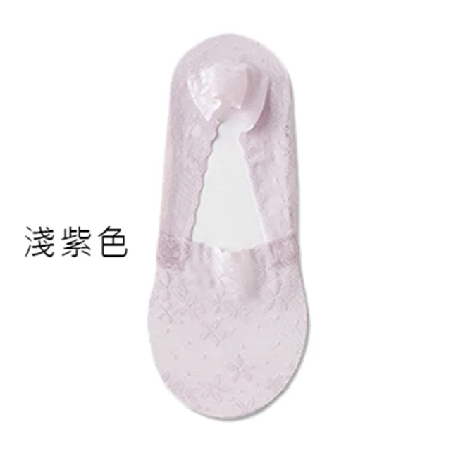 【OT SHOP】透膚蕾絲淺口隱形襪M1218(精梳棉襪底 腳跟止滑矽膠)