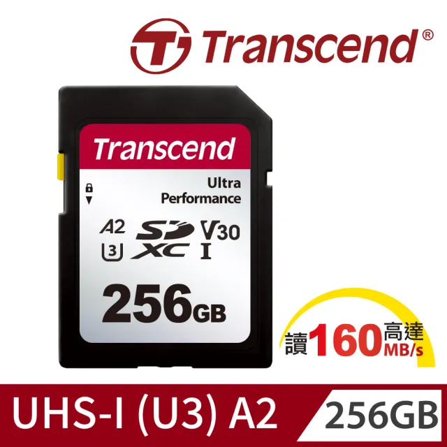 【Transcend 創見】SDC340S SDXC UHS-I U3 V30/A2 256GB 記憶卡(TS256GSDC340S)