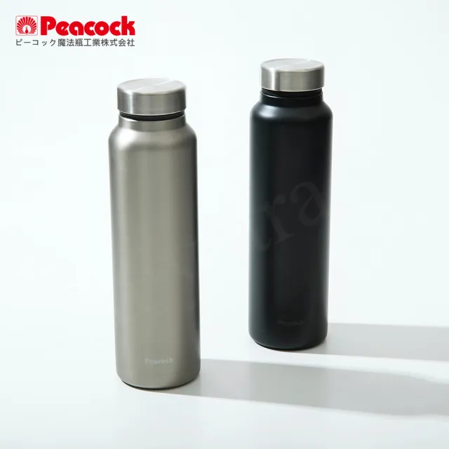 【Peacock 日本孔雀】商務休閒 不鏽鋼保冷保溫杯600ML-紅(輕量化設計)(保溫瓶)
