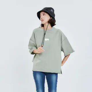 【5th STREET】女裝落肩山形短袖T恤-綠色(山形系列)