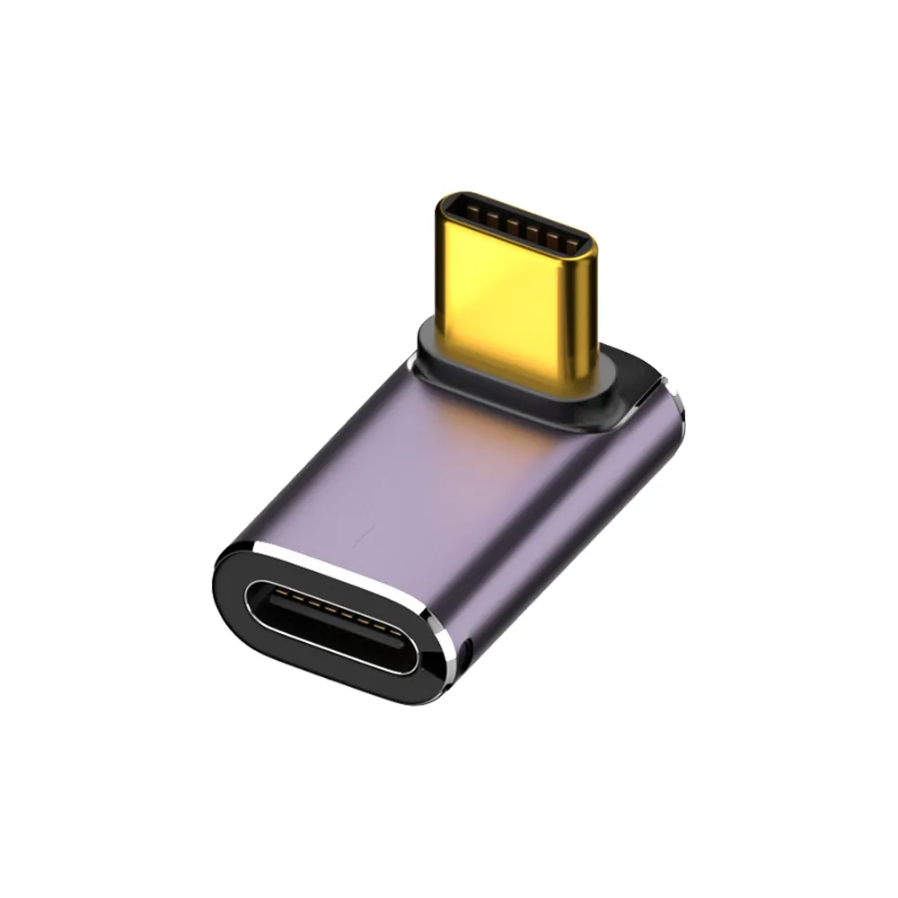 【魔宙】USB4 240W 40Gb Type-C 公轉母 8K 60Hz 轉接頭-立體彎頭