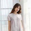 【La Felino 羅絲美】愛情條約100%純棉半開釦短袖洋裝睡衣(R3119)