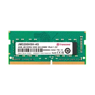 【Transcend 創見】JetRam DDR4 3200  4GB 筆記型記憶體(JM3200HSH-4G)
