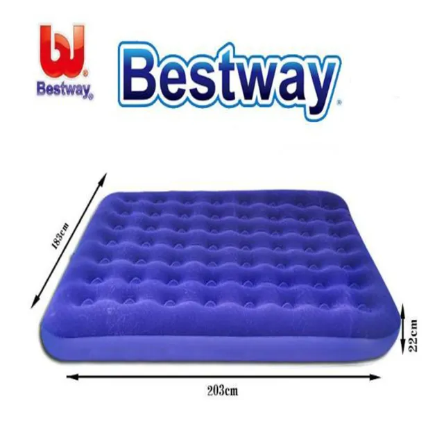 【BESTWAY】植絨雙人加大充氣床(特大獨立筒蜂窩 睡墊 防潮墊 露營墊租屋族學生外宿)