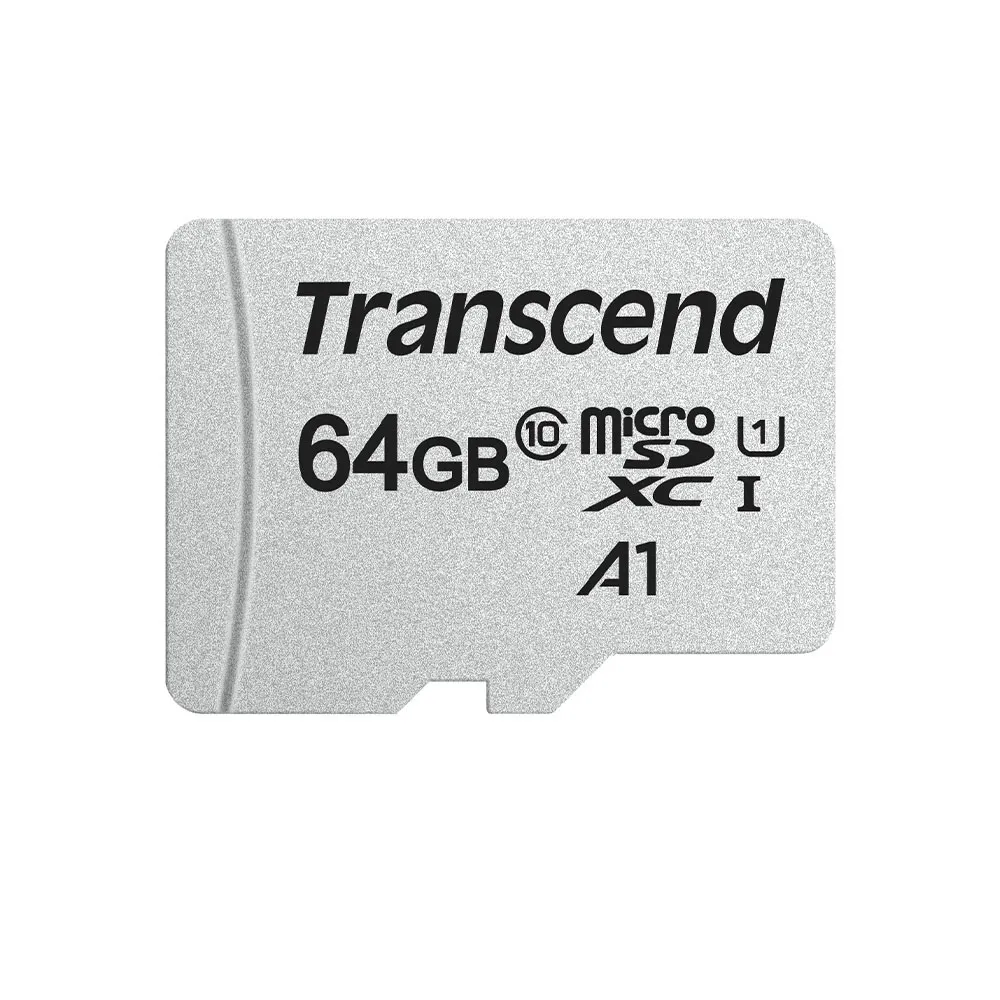 【Transcend 創見】USD300S microSDXC UHS-I U1 A1 64GB 記憶卡(TS64GUSD300S-A附轉卡  新舊包裝隨機出貨)