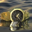 【CASIO 卡西歐】G-SHOCK 太陽能智慧藍芽奢華全金屬八角形雙顯錶- 金色(GM-B2100GD-9A 金屬 農家橡樹)
