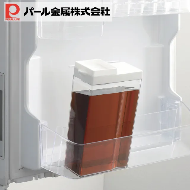 【Pearl Life 珍珠金屬】日本製可橫放大容量透明冷水壺 2.5L(耐熱 防漏 冰箱收納 冷泡茶 果乾水 檸檬水)