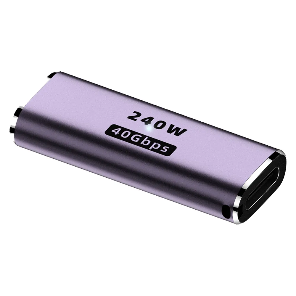 【魔宙】USB4 240W 40Gb Type-C 母轉母 8K 60Hz 轉接頭-直頭