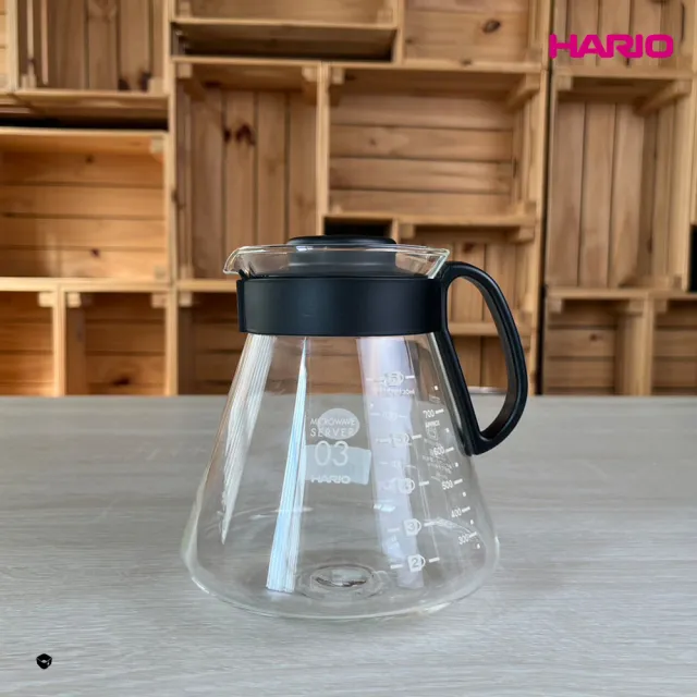 【HARIO】V60經典系列 01黑色36咖啡分享壺360ml(日本製 咖啡壺 手沖 分享壺)