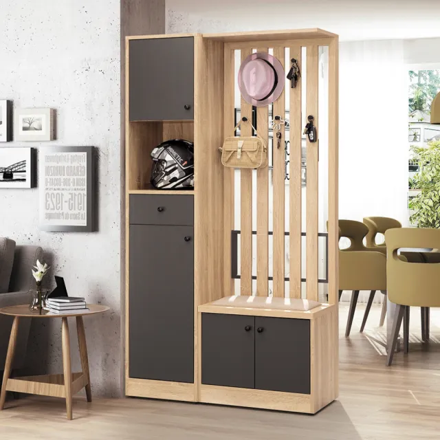 【MUNA 家居】亞倫3.2尺屏風玄關鞋櫃/L16+L11+L19(鞋櫃 櫥櫃 收納)