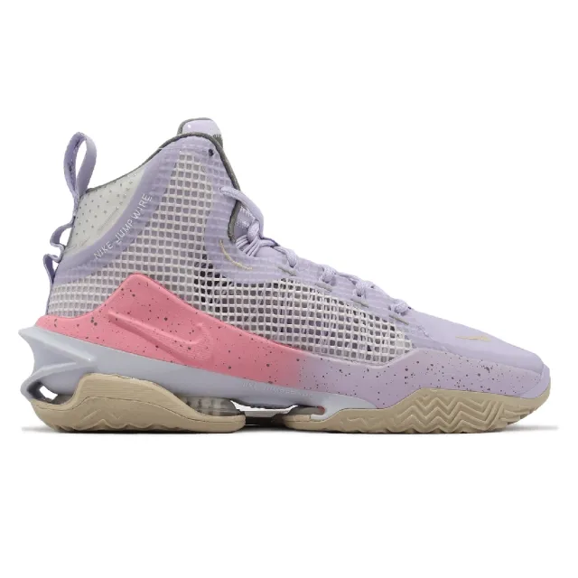 【NIKE 耐吉】籃球鞋 Air Zoom G.T. Jump EP 男鞋 紫 粉 緩震 氣墊 高筒 Easter(DC9039-501)