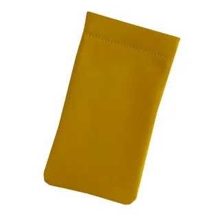 【Continuita 康緹尼】雙11 真皮 頭層牛皮墨鏡女孩眼鏡包(真皮包包 眼鏡包 黃色)