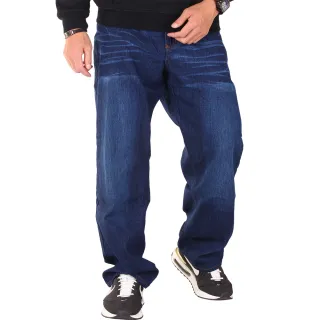 【YT shop】加大尺碼 美式風格彈性伸縮 素面牛仔長褲(加大尺碼)