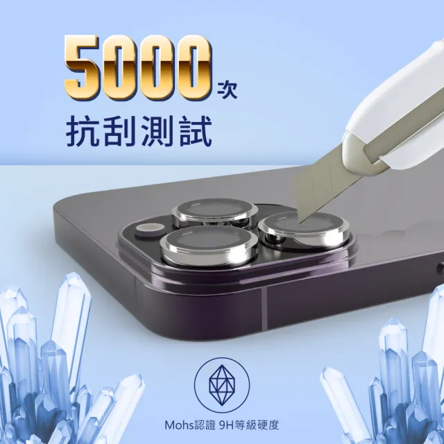 【Philips 飛利浦】iPhone 14 Pro/Pro Max GIA認證藍寶石玻璃鏡頭貼 DLK5702(適用iPhone 14 Pro /Pro Max)