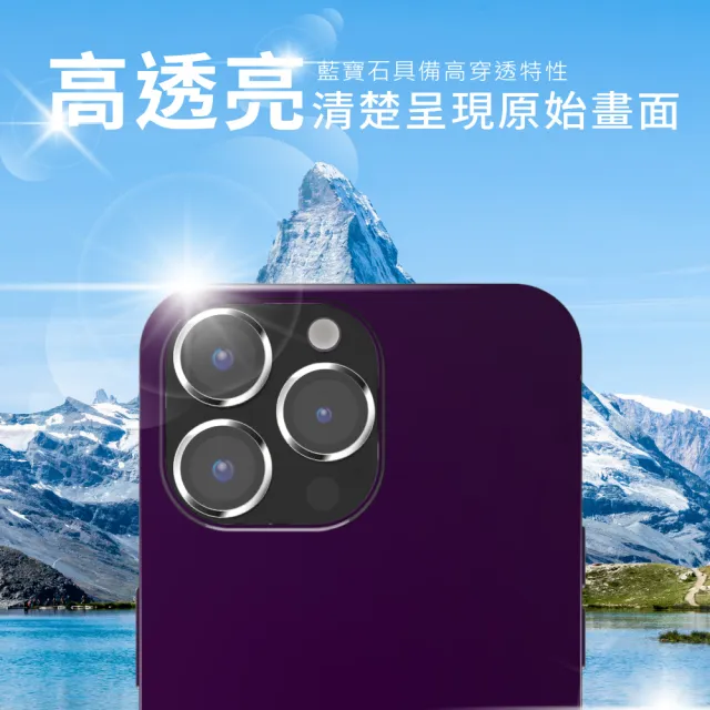 【Philips 飛利浦】iPhone 14 Pro/Pro Max GIA認證藍寶石玻璃鏡頭貼 DLK5702(適用iPhone 14 Pro /Pro Max)