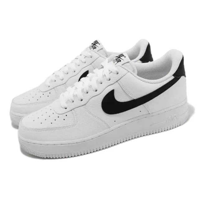 【NIKE 耐吉】休閒鞋 Air Force 1 07 男鞋 女鞋 白 黑勾 AF1 經典 皮革 小白鞋(CT2302-100)