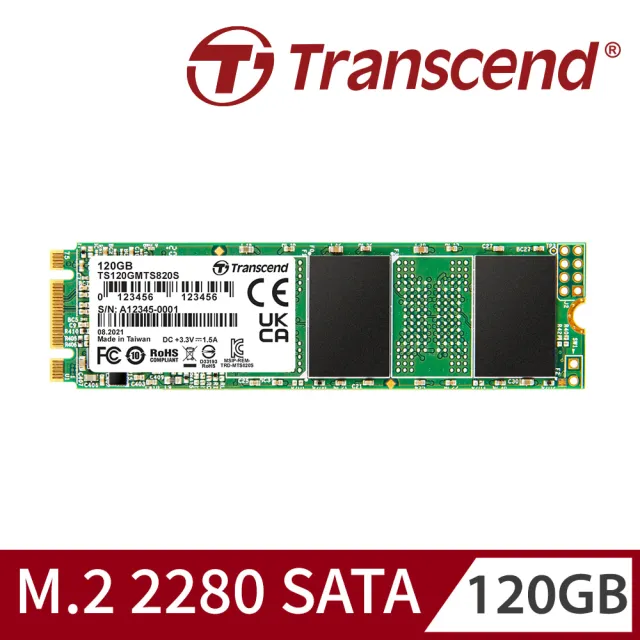 Transcend 創見】MTS820S 120GB M.2 2280 SATA Ⅲ SSD固態硬碟