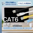 【POLYWELL】CAT6 高速網路傳輸扁線 /7M