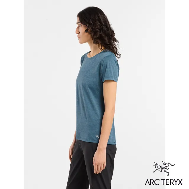 【Arcteryx 始祖鳥】女 Taema 快乾短袖圓領衫(寧靜雜綠)
