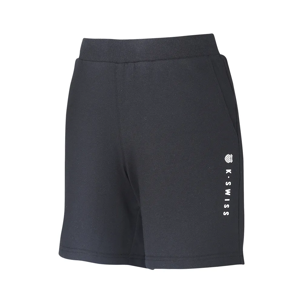 【K-SWISS】棉質短褲 Sweat  Shorts-女-黑(198057-008)