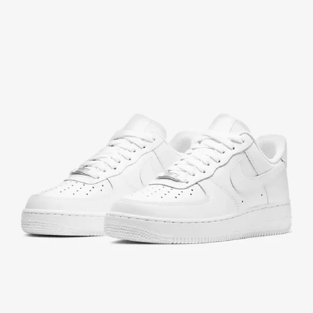 【NIKE 耐吉】WMNS AIR FORCE 1 07 女鞋 白 經典款 AF1 皮革 小白鞋 全白(DD8959-100)