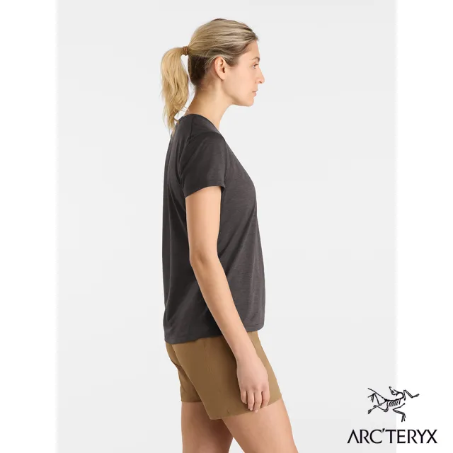 【Arcteryx 始祖鳥官方直營】女 Taema 快乾短袖圓領衫(雜黑)