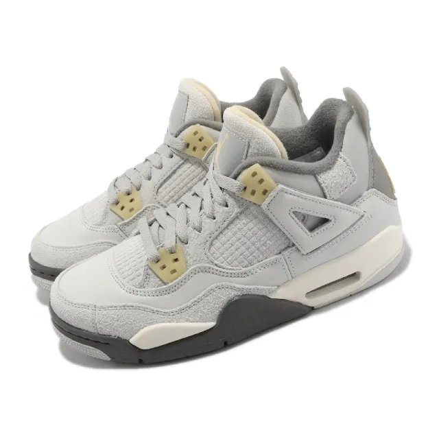 NIKE 耐吉】Air Jordan 4 Retro SE GS 大童女鞋灰奶油白Craft 4代AJ4