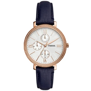 【FOSSIL】美式優雅廣告款皮帶腕錶(ES5096)