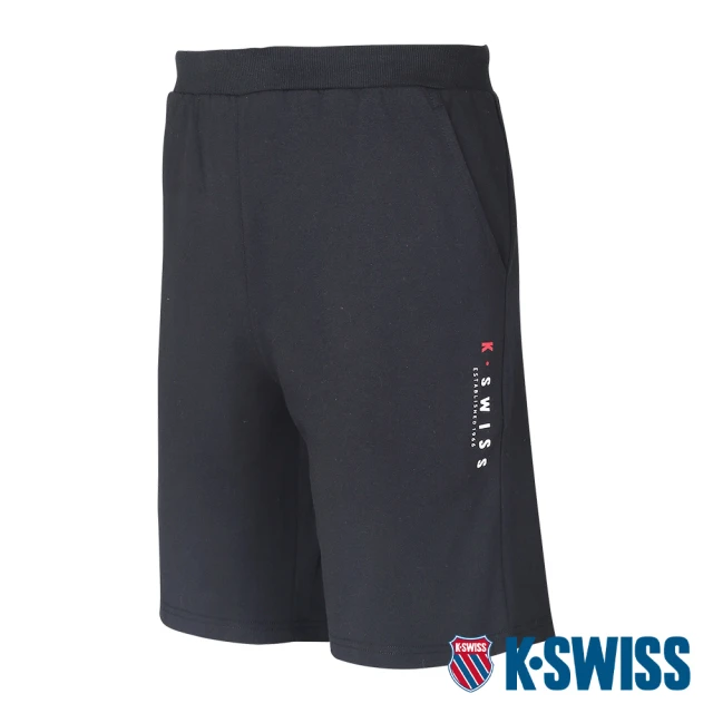 K-SWISS 棉質短褲 Sweat Shorts-男-黑(108060-008)