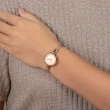 【OBAKU】小巧優雅編織鋼帶腕錶-玫瑰金-26mm(V129LXVVMV)