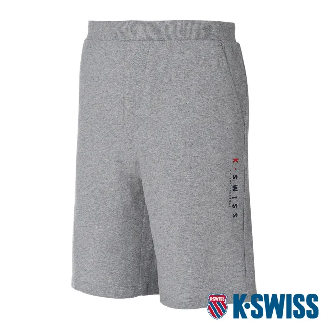 【K-SWISS】棉質短褲 Sweat Shorts-男-灰(108060-034)