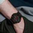 【CASIO 卡西歐】G-SHOCK 火焰紅黑雙顯手錶 畢業禮物(GA-700BNR-1A)