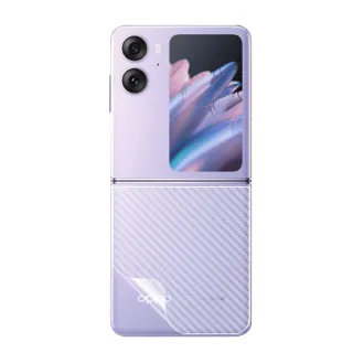 【o-one大螢膜PRO】OPPO Find N2 Flip 滿版手機背面保護貼(CARBON款)