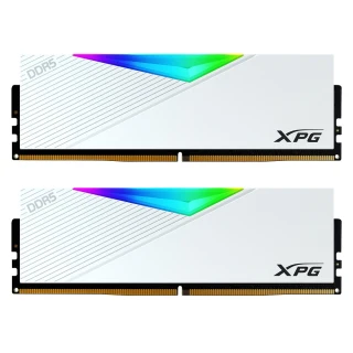 【ADATA 威剛】LANCER RGB DDR5-6000MHz 32GB*2 超頻桌上型記憶體-白(AX5U6000C3032G-DCLARWH)