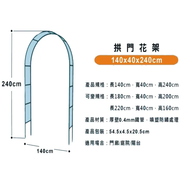 【POKO】鐵藝拱門花架 造景花台(園藝花架 爬藤架 攀爬架 支撐架 婚慶支架 加固花支架)
