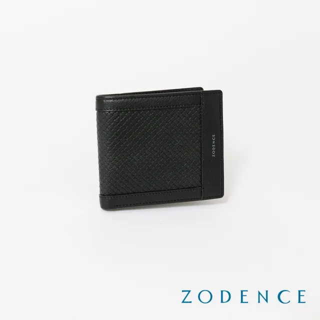 【ZODENCE 佐登司】BLUENOTE進口牛皮8卡短夾(黑)