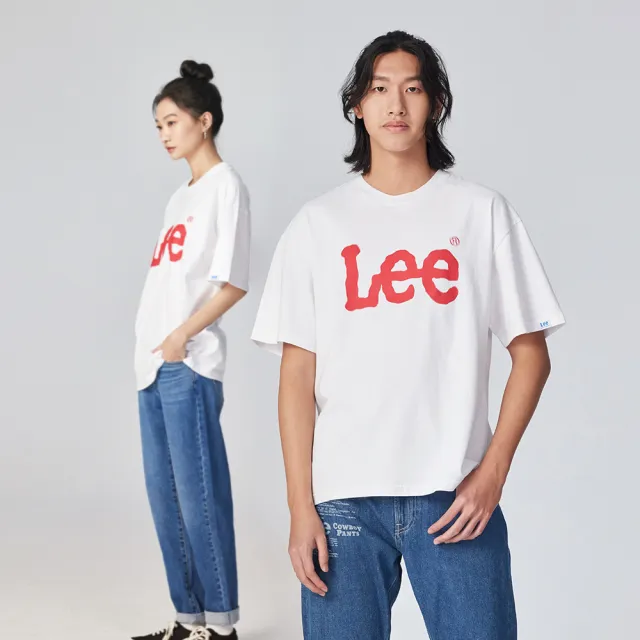 【Lee 官方旗艦】男女同款 短袖T恤 / 經典大LOGO 共2色 男女共版(LB30202797W / LB302027K14)