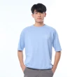 【JEEP】品牌LOGO厚磅短袖T恤-男女適穿(藍色)