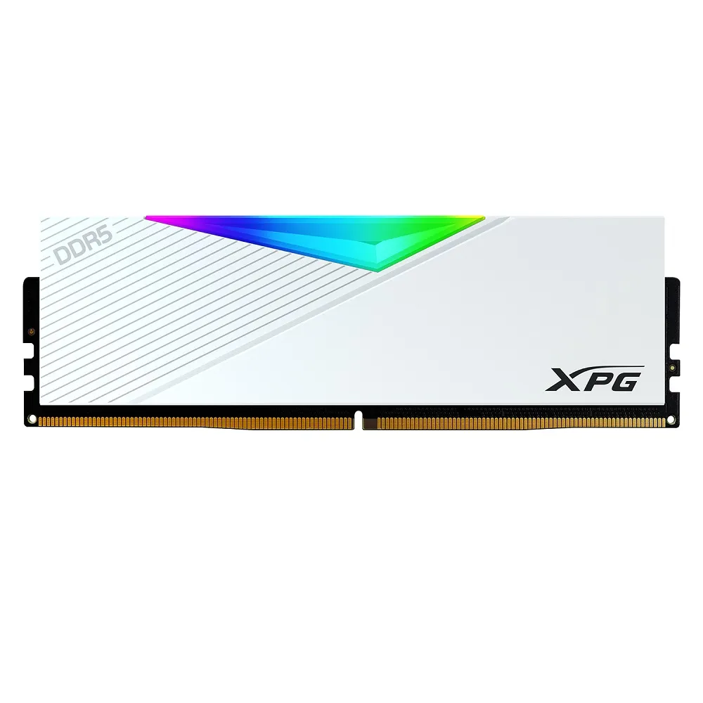 【ADATA 威剛】LANCER RGB DDR5-6000MHz 32GB*1 超頻桌上型記憶體-白(AX5U6000C3032G-CLARWH)