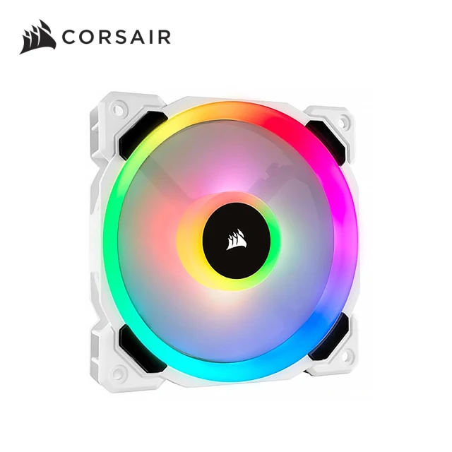 【CORSAIR 海盜船】LL120 RGB 120mm 雙光環白色RGB LED PWM 機殼風扇
