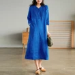 【Pure 衣櫃】復古風短袖連身裙洋裝(時尚/舒適/百搭/KDDY-A143)