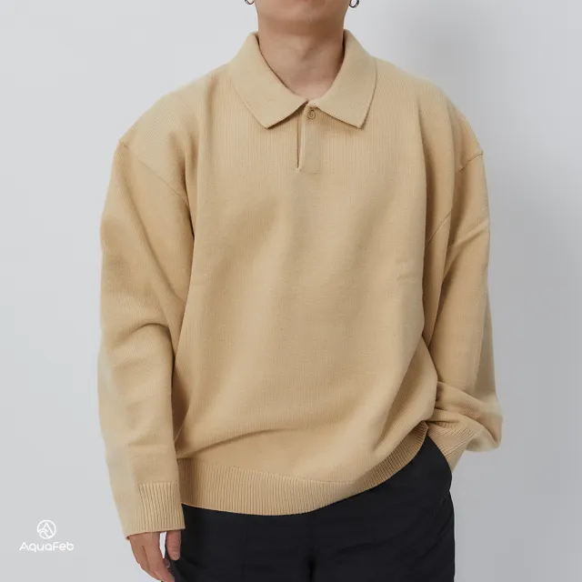 【Essentials】FOG Knit L/S Polo 男款 女款 卡其色 長袖 上衣 192BT222184F