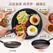 【Tefal 特福】法國製閃耀銅系列32CM不沾鍋平底鍋+玻璃蓋