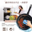 【Tefal 特福】法國製閃耀銅系列32CM不沾鍋平底鍋+玻璃蓋