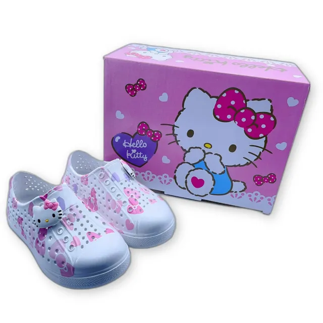 【樂樂童鞋】Kitty可愛防水洞洞鞋(女童涼鞋 洞洞涼鞋 三麗鷗童鞋)