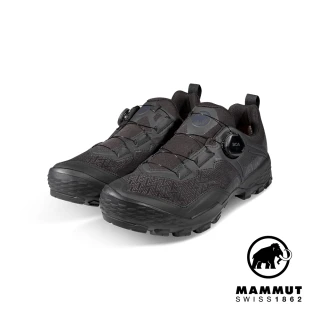 【Mammut 長毛象官方直營】Ducan BOA Low GTX Men 旋轉鞋帶低筒健行鞋 男款 黑色 #3030-04401