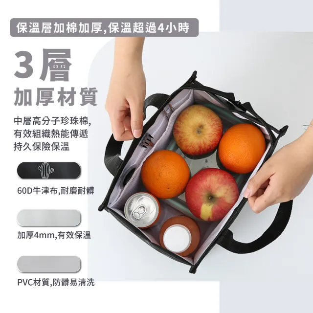 【外出旅行】花手提加厚保溫袋(大容量 露營 野餐袋 便當袋 保冷袋 保冰袋 手提袋 環保購物袋 通勤)