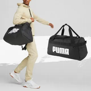【PUMA】包包 Challenger M Duffle Bag 男女款 黑 行李袋 健身包 大容量 手提 肩背(07953101)
