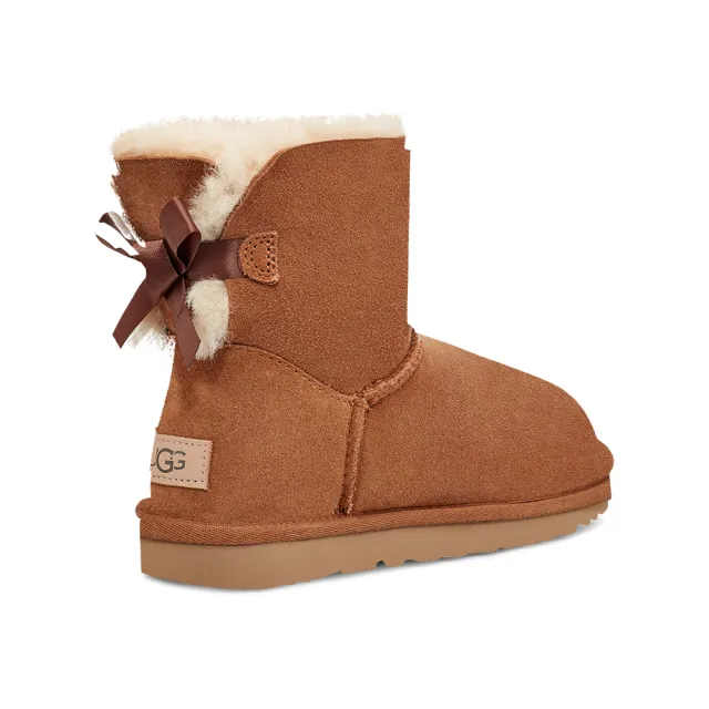 UGG】女鞋/女靴/靴子/雪靴Mini Bailey Bow II(栗子棕-UG1016501CHE